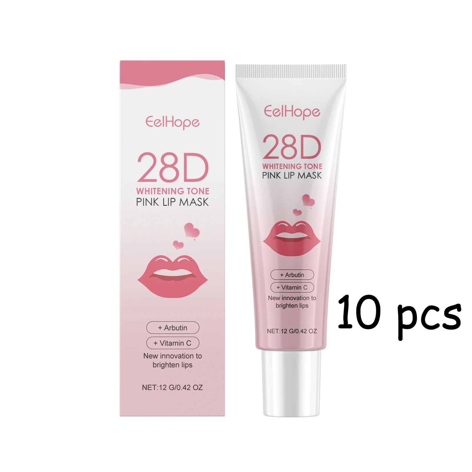 EELHOPE Lip Balm Fade Lip Lines Brightening Lasting Moisturizing Smoothing Skins Improve Lip Gloss Nourishing Pink Lip Mask