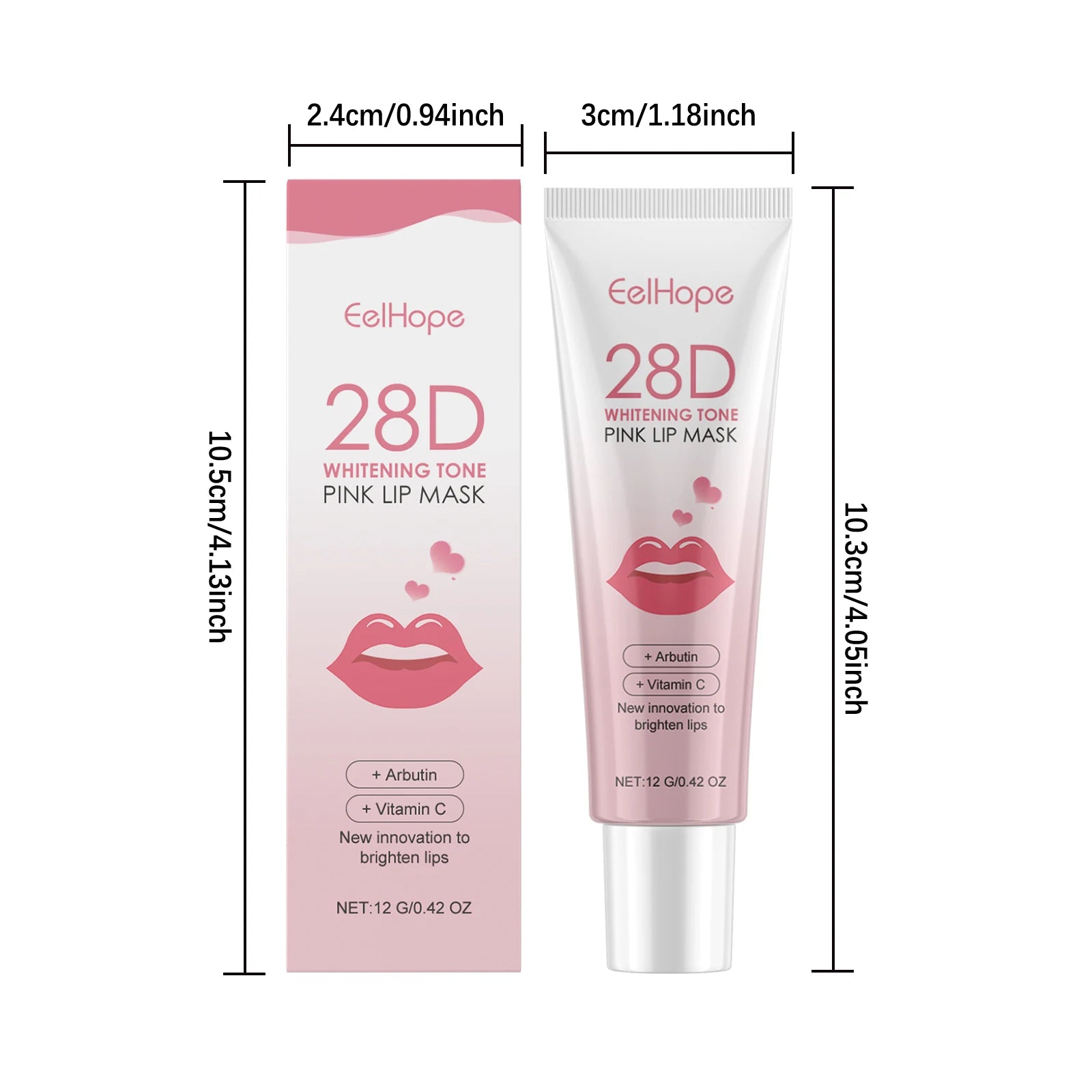 EELHOPE Lip Balm Fade Lip Lines Brightening Lasting Moisturizing Smoothing Skins Improve Lip Gloss Nourishing Pink Lip Mask