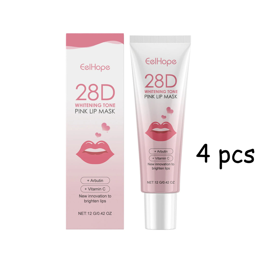 EELHOPE Lip Balm Fade Lip Lines Brightening Lasting Moisturizing Smoothing Skins Improve Lip Gloss Nourishing Pink Lip Mask