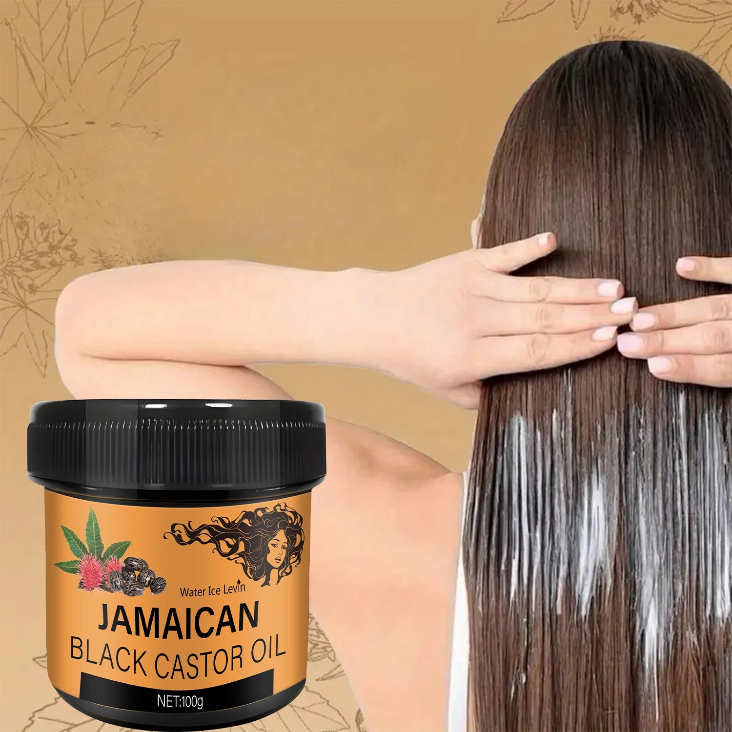 Jamaican Black Castor Oil 100g, Moisturizing Hair Wax, Enhancing Hair Quality, Improving Dryness and Dandruff, Suitable for All Hair Types, Suitable for Men and Women,