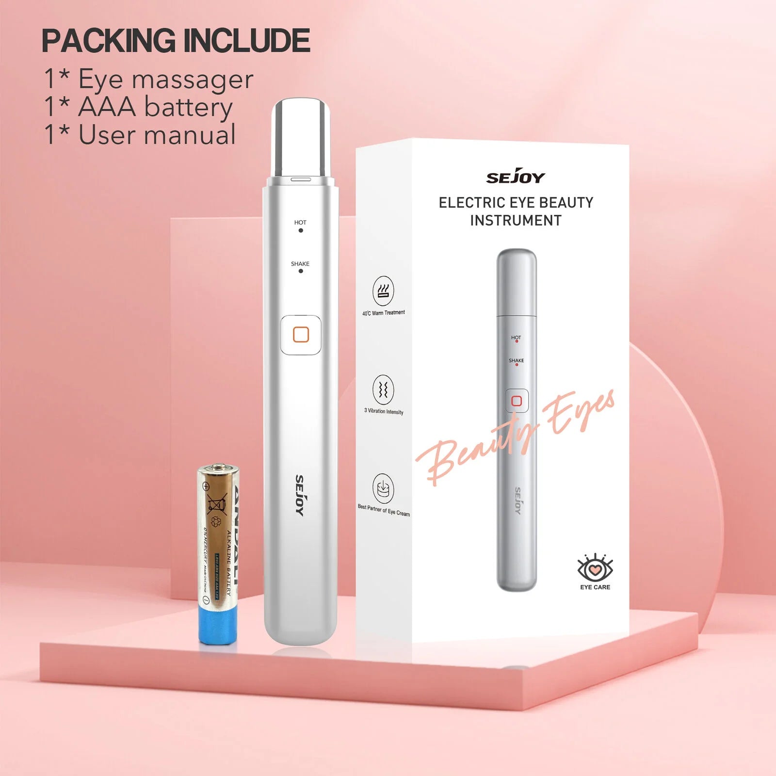 SEJOY Eye Massager with Heat, Eye Care Gifts for Mom, Promote blood circulation, reduce dark circles and puffiness