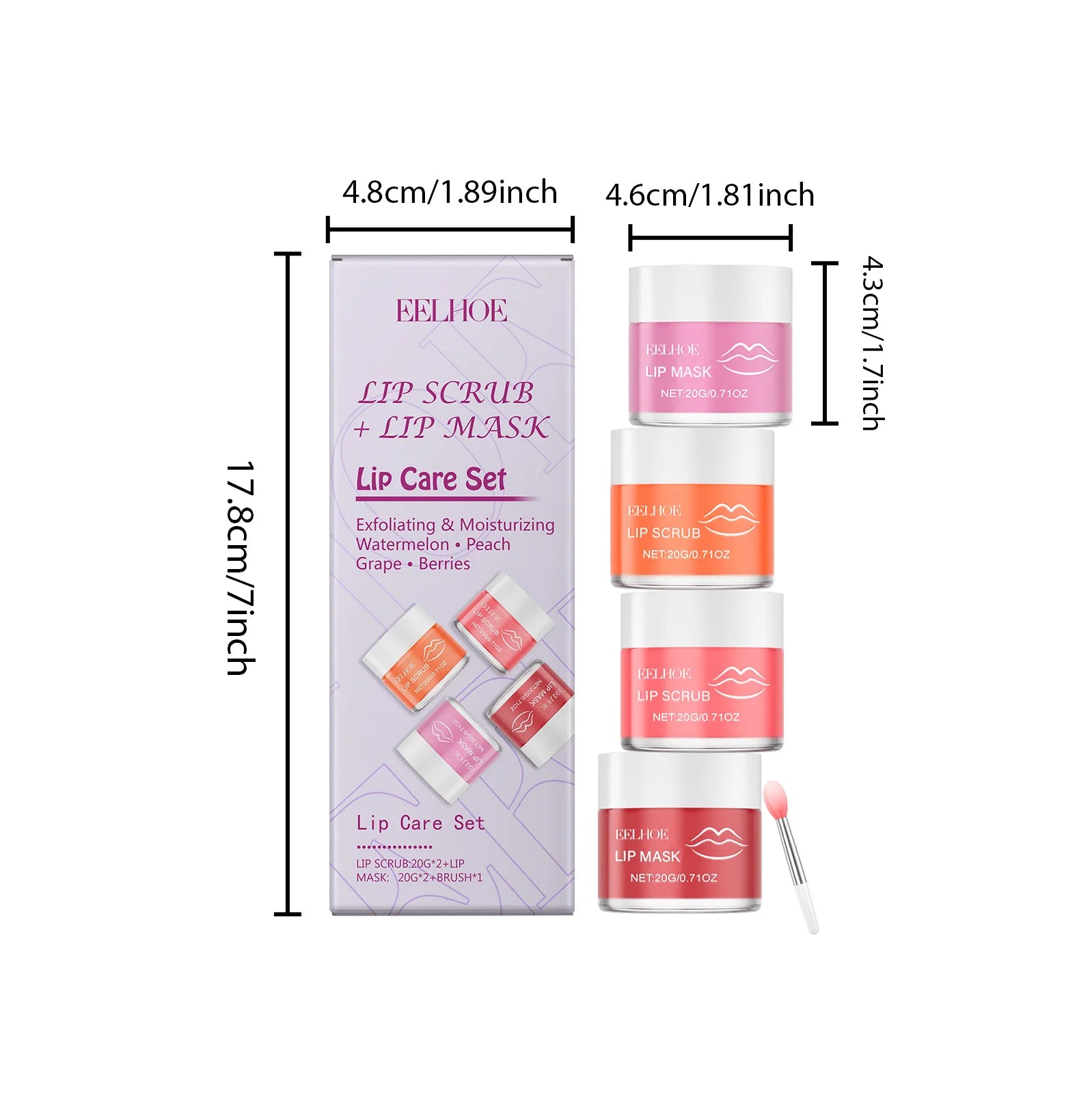 EELHOE Nourishing Lip Care Set Gentle Hydration Deep Moisturizing Anti Drying And Crack Nourishing Lips Soft And Gentle Lips