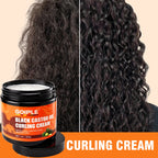GOIPLE 200g Black Castor Oil Curl Cream Defining Curls Lightweight Moisturizing Detangle Knot No Sticky Residue Curl Care Cream