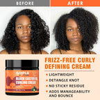 GOIPLE 200g Black Castor Oil Curl Cream Defining Curls Lightweight Moisturizing Detangle Knot No Sticky Residue Curl Care Cream